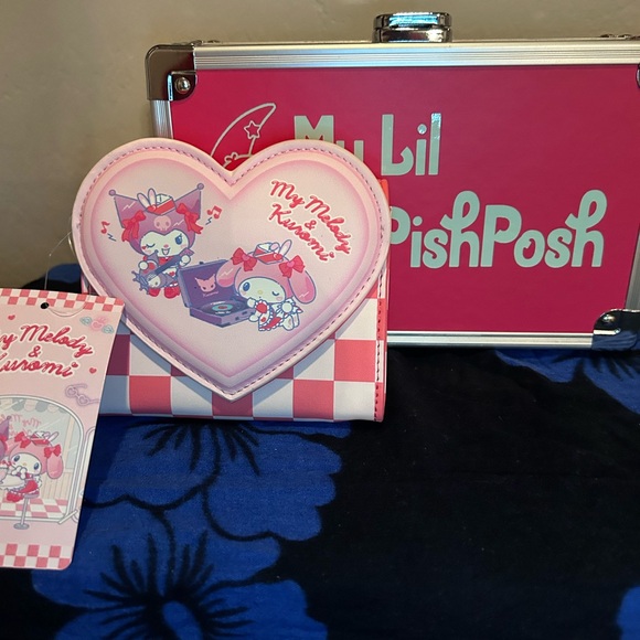 Sanrio My Melody and Kuromi Heart Wallet - Picture 1 of 5